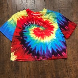 Tye dye crop tee